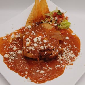 Order Tamale Pork food online from El Caballo Wraps store, Alameda on bringmethat.com