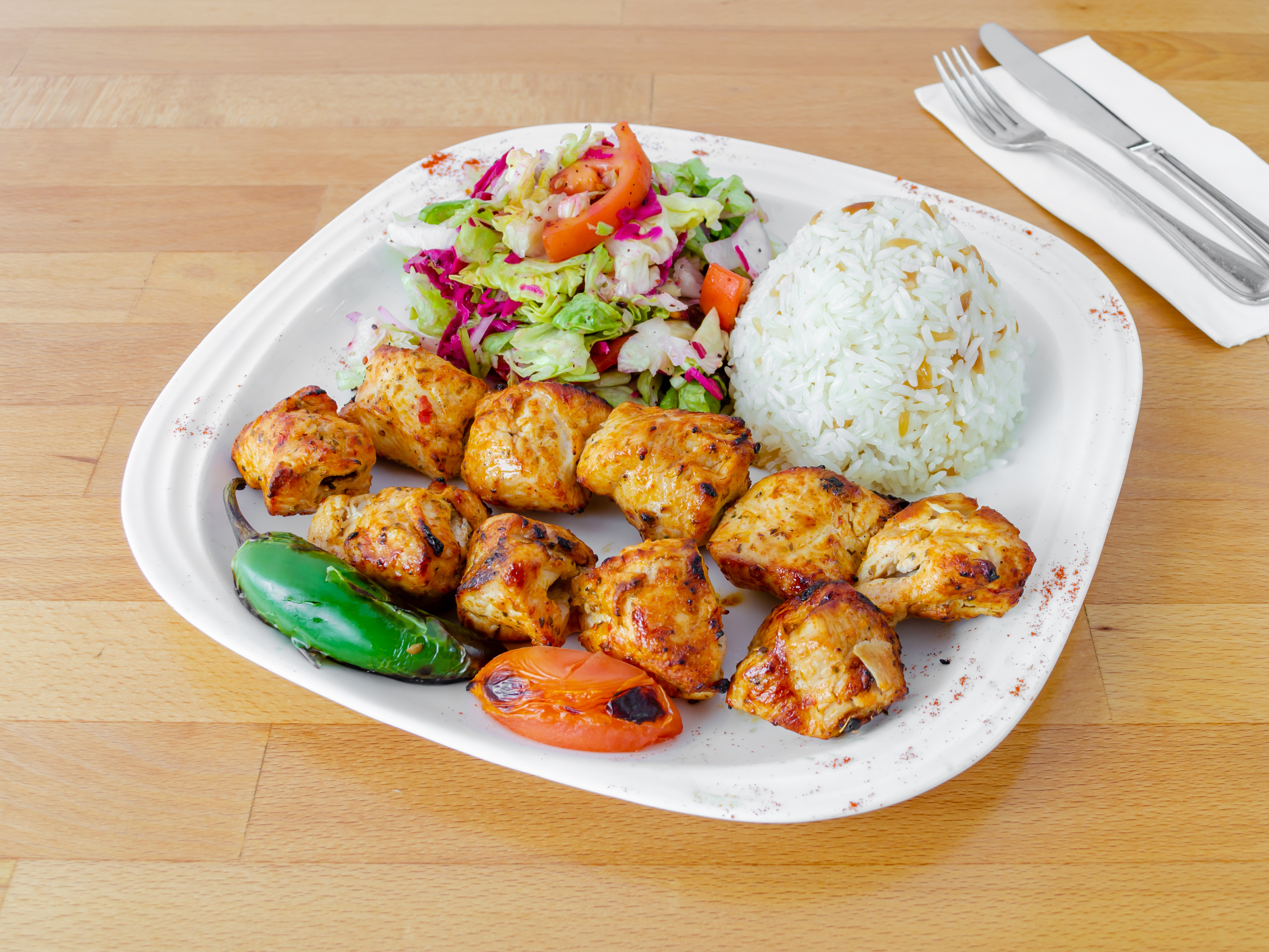 Order Chicken Shish Kebab food online from Zara Cafe Grill store, Staten Island on bringmethat.com