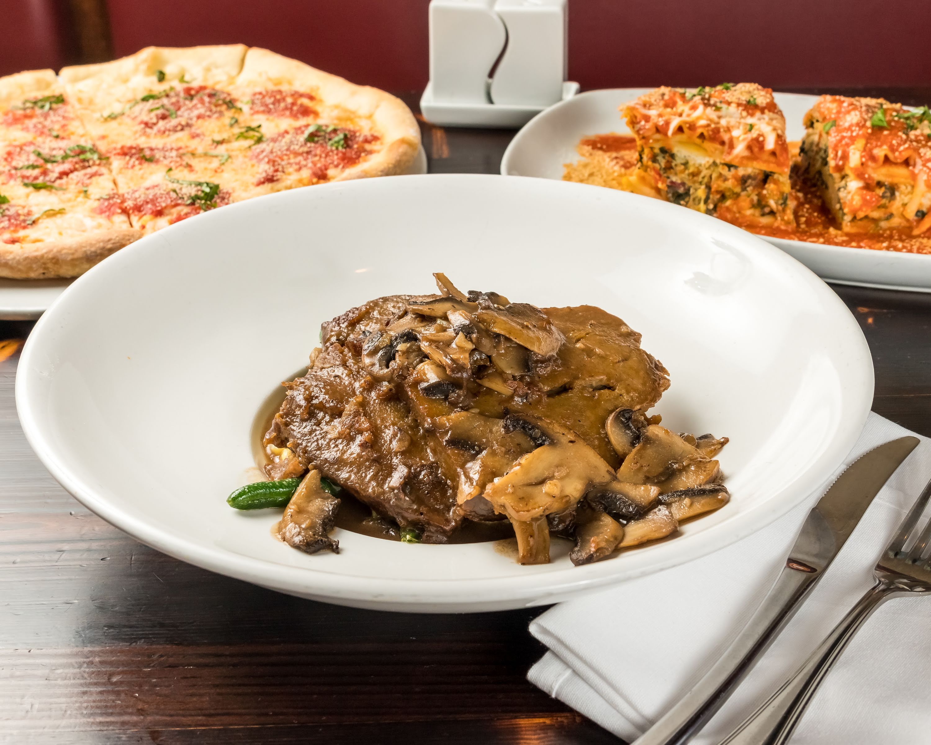 Order Seitan Marsala food online from 3 Brothers Pizza Cafe store, Farmingdale on bringmethat.com