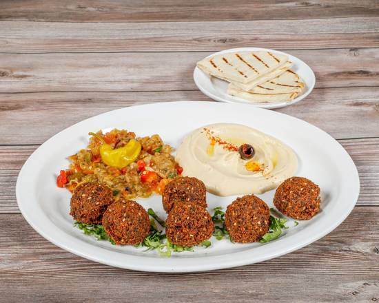 Order Falafel Plate food online from Hummus Meditterean Kitchen store, San Francisco on bringmethat.com
