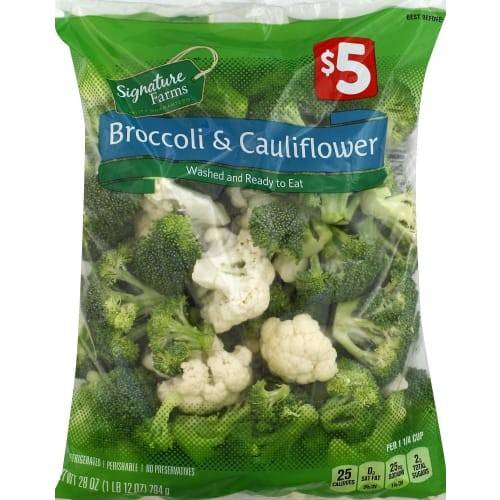 Order Signature Farms · Broccoli & Cauliflower (28 oz) food online from Shaw's store, Concord on bringmethat.com