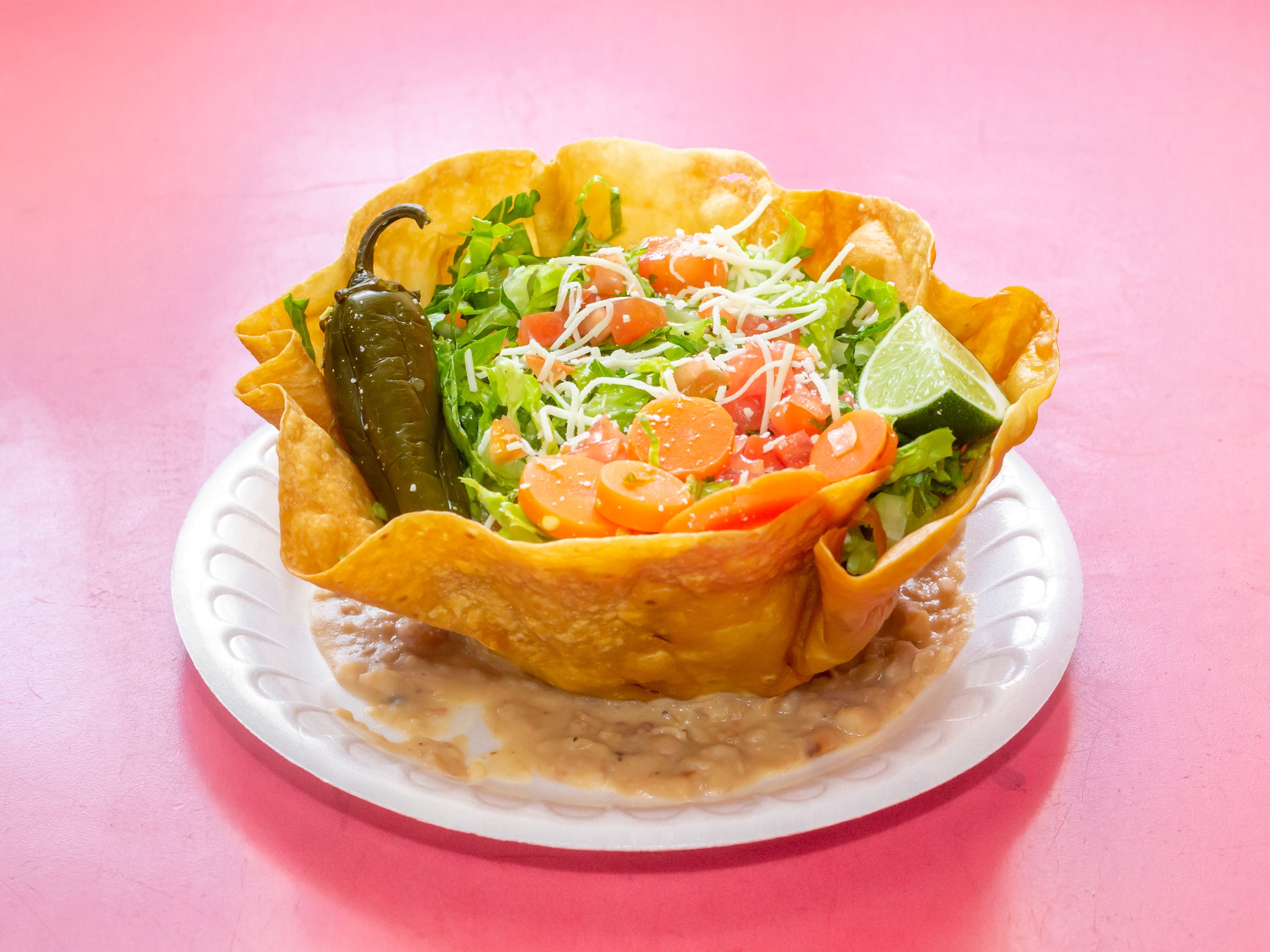 Order Taco Salad food online from Burrito Barajas store, Chico on bringmethat.com