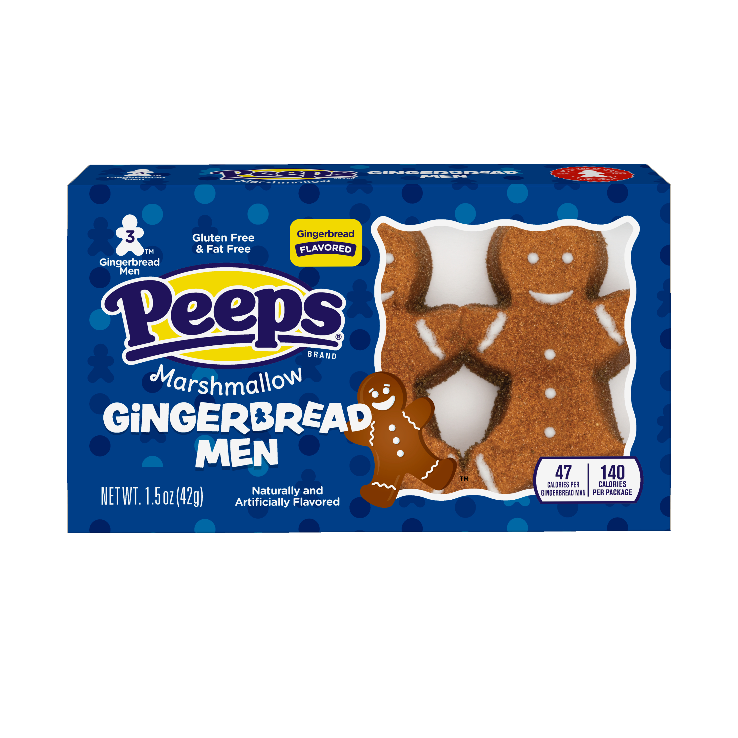 Order Peeps  Marshmallow Gingerbread Men Christmas Candy - 3 ct food online from Bartell store, Edmonds on bringmethat.com