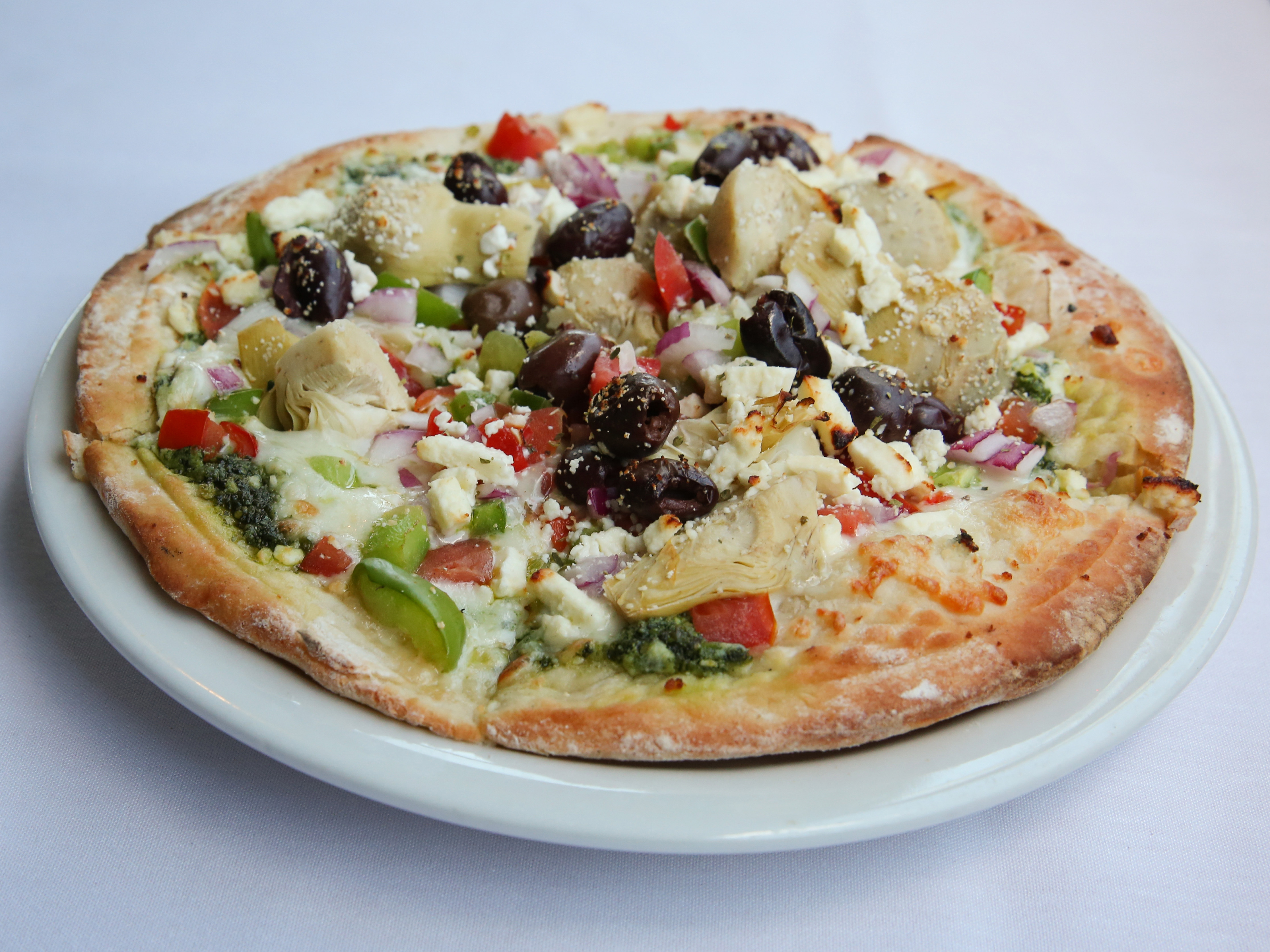Order Mediterranean Vegetable Pizza food online from Salt Lake Pizza & Pasta store, Salt Lake City on bringmethat.com