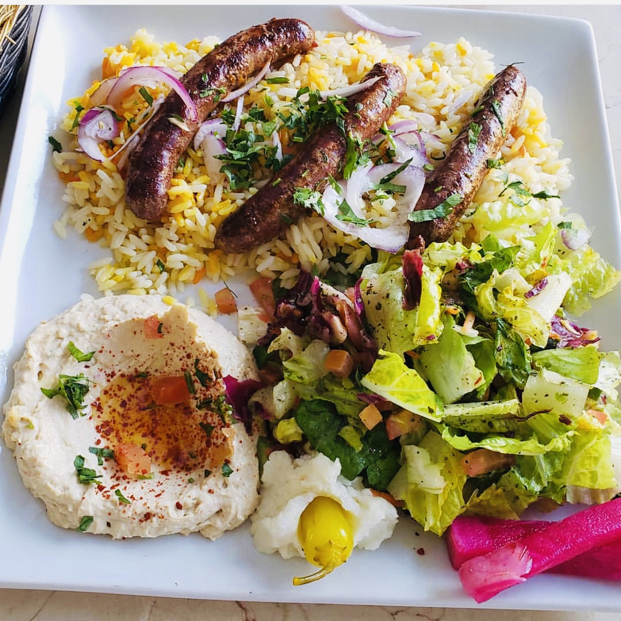 Order MERGUEZ PLATES food online from Marsa Lounge store, Los Angeles on bringmethat.com