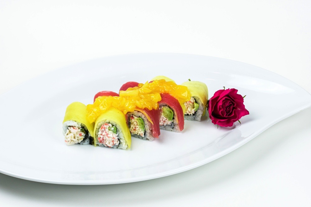 Order Sweet Mango Roll food online from Sushi And Rolls store, Livonia on bringmethat.com