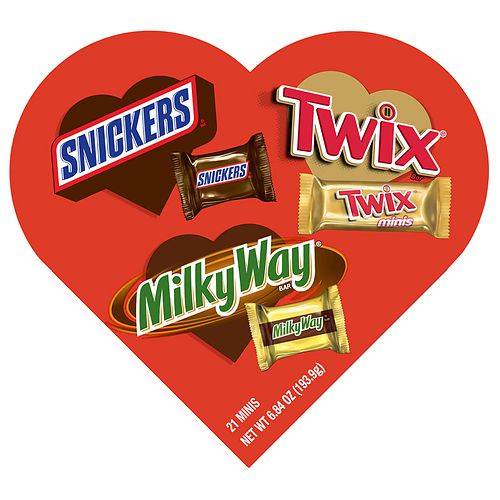 Order Mars Mixed Miniature Heart Valentines Gift Box - 6.84 oz food online from Walgreens store, Millville on bringmethat.com