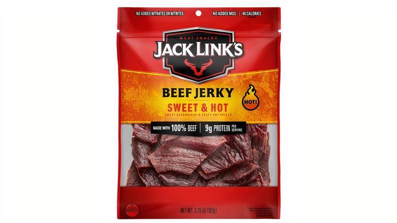 Order Jack Link's Beef Jerky, Sweet & Hot, Family Size food online from Mac On 4th store, Alton on bringmethat.com