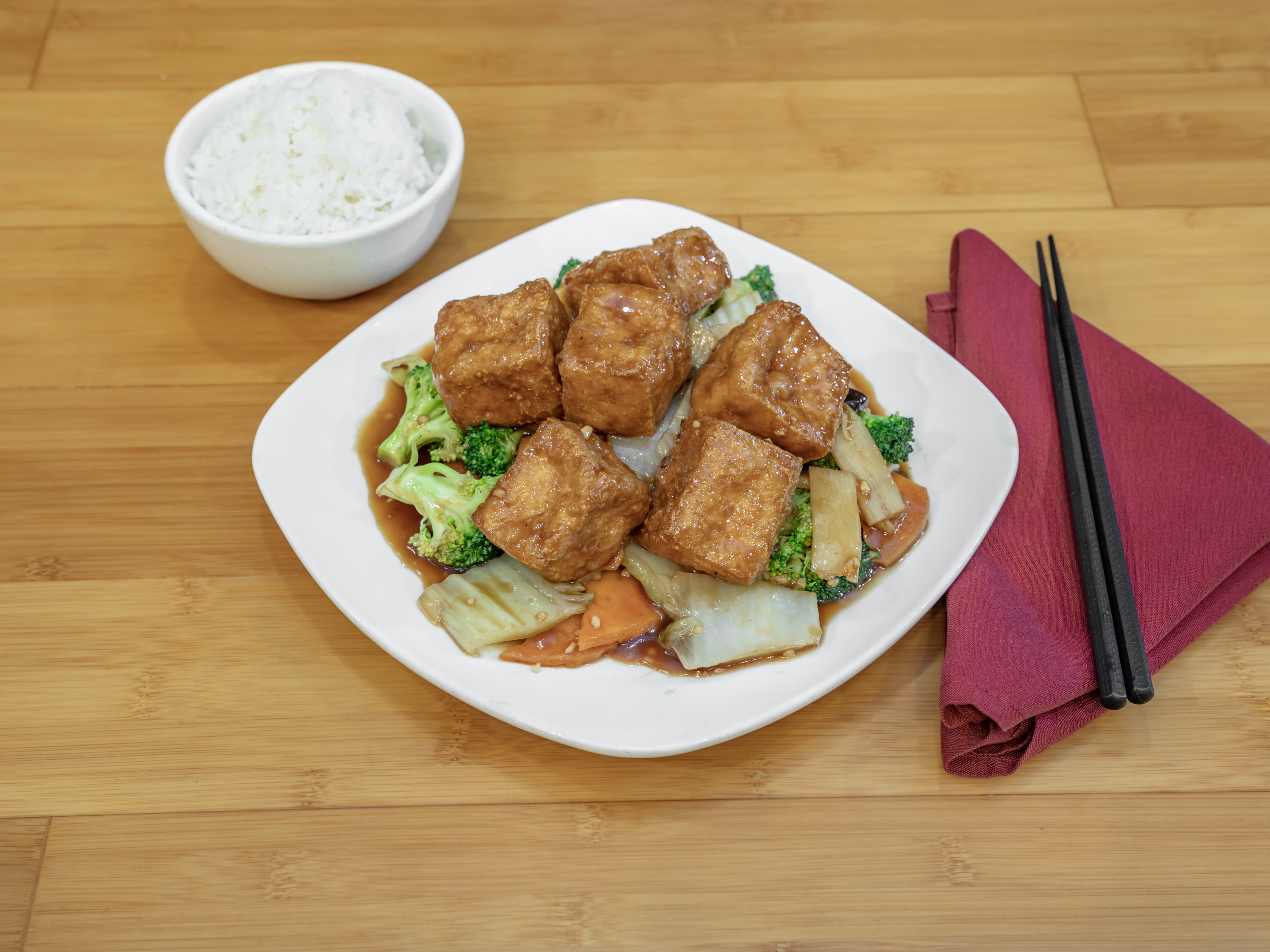 Order Fried Soft Tofu and Vegetable food online from North China Vegetarian store, Richardson on bringmethat.com