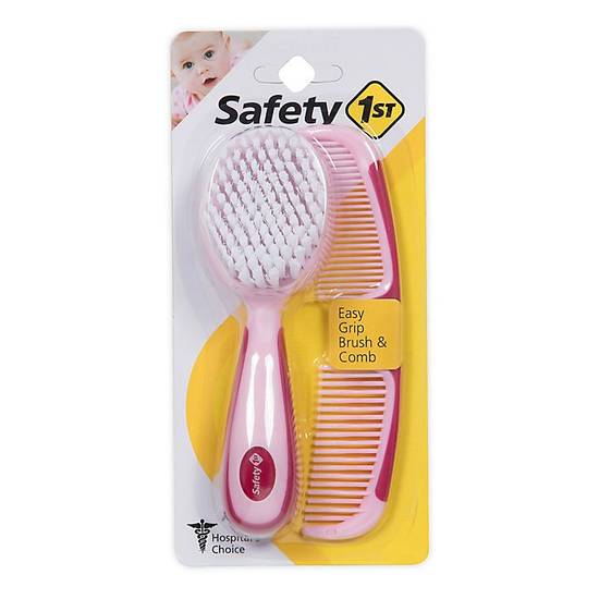 Order Safety 1st® 2 Piece Easy Grip Brush And Comb in Pink food online from Bed Bath & Beyond store, Lancaster on bringmethat.com