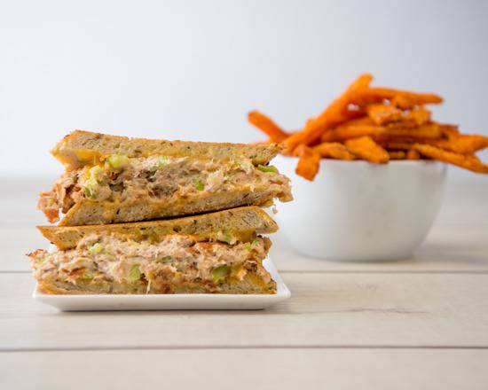 Order Tuna Melt Sandwich food online from Grilled Cheese Heaven store, Los Angeles on bringmethat.com
