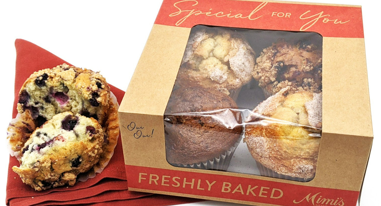 Order 4 Pack Muffins food online from Mimi Café store, Fountain Valley on bringmethat.com