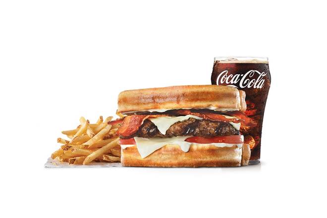 Order Frisco Angus Burger Combo food online from Hardee 2021 store, Waynesboro on bringmethat.com