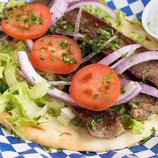 Order Gyro Beef Sandwich with French Fries food online from Queen Sweets & Bakery store, Kansas City on bringmethat.com