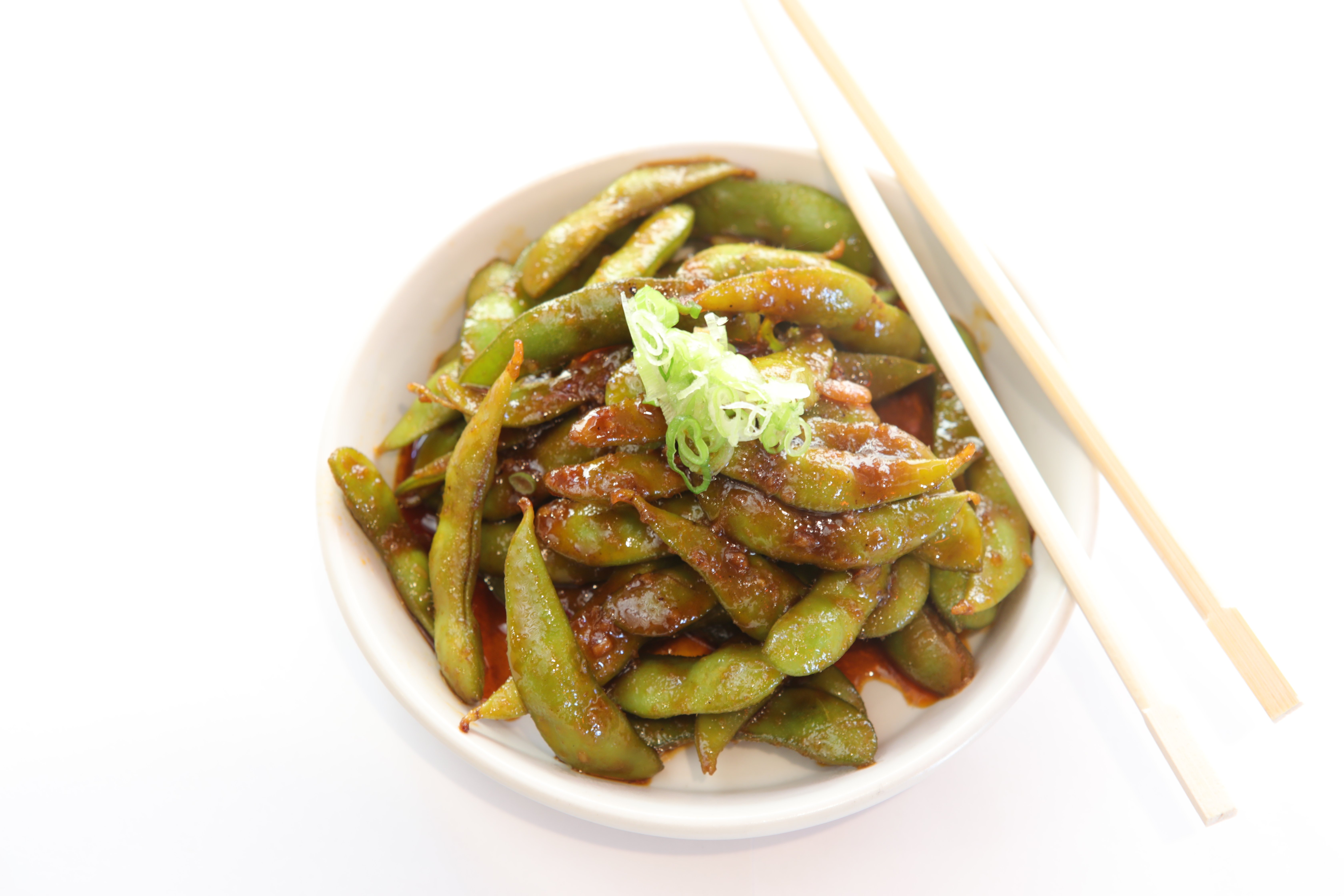 Order Spicy Gallic Edamame food online from PRIME SHABU AND RAMEN store, Lake Forest on bringmethat.com