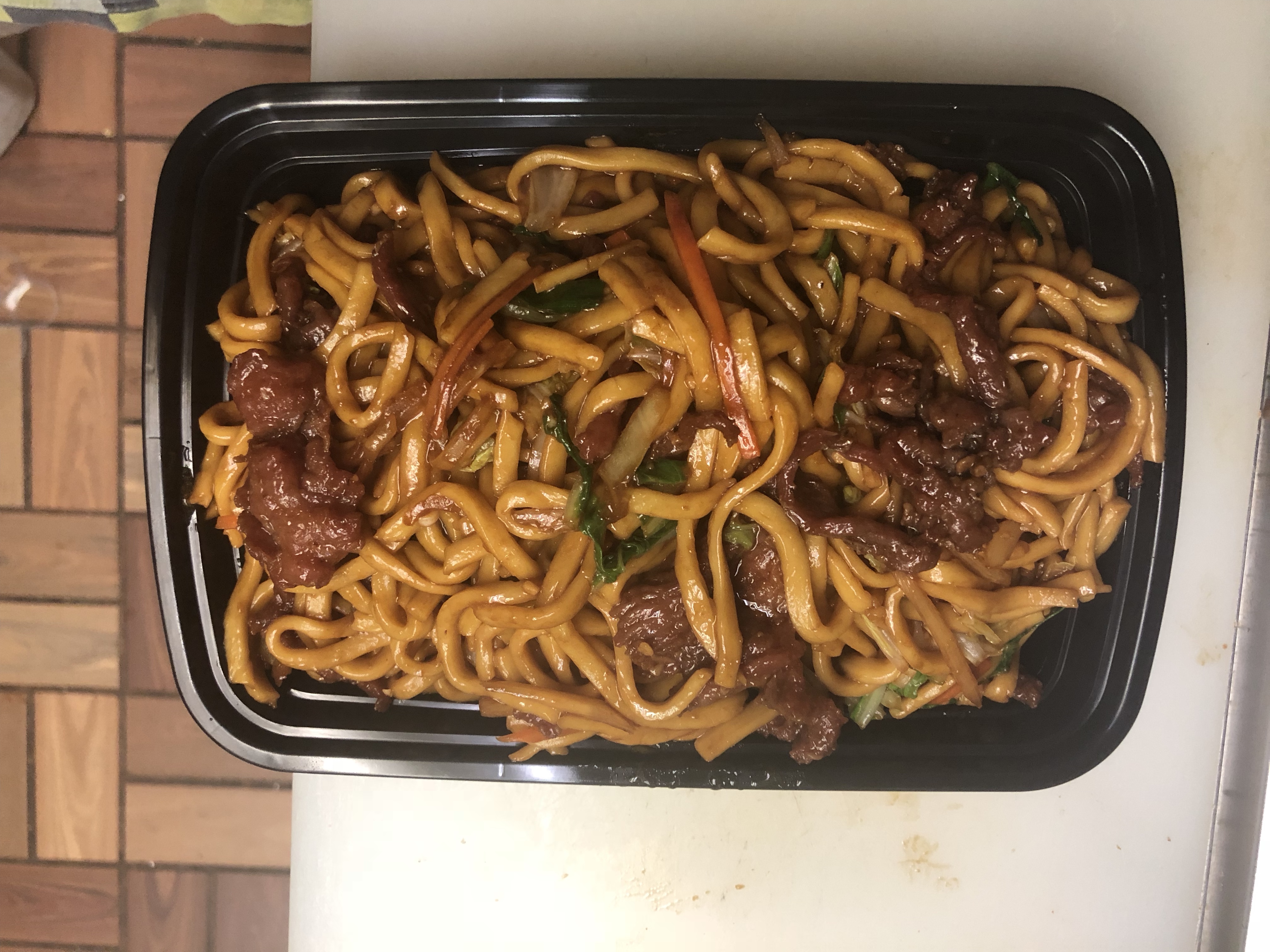 Order 46. Beef Lo Mein food online from Great Wall store, Rock Island on bringmethat.com