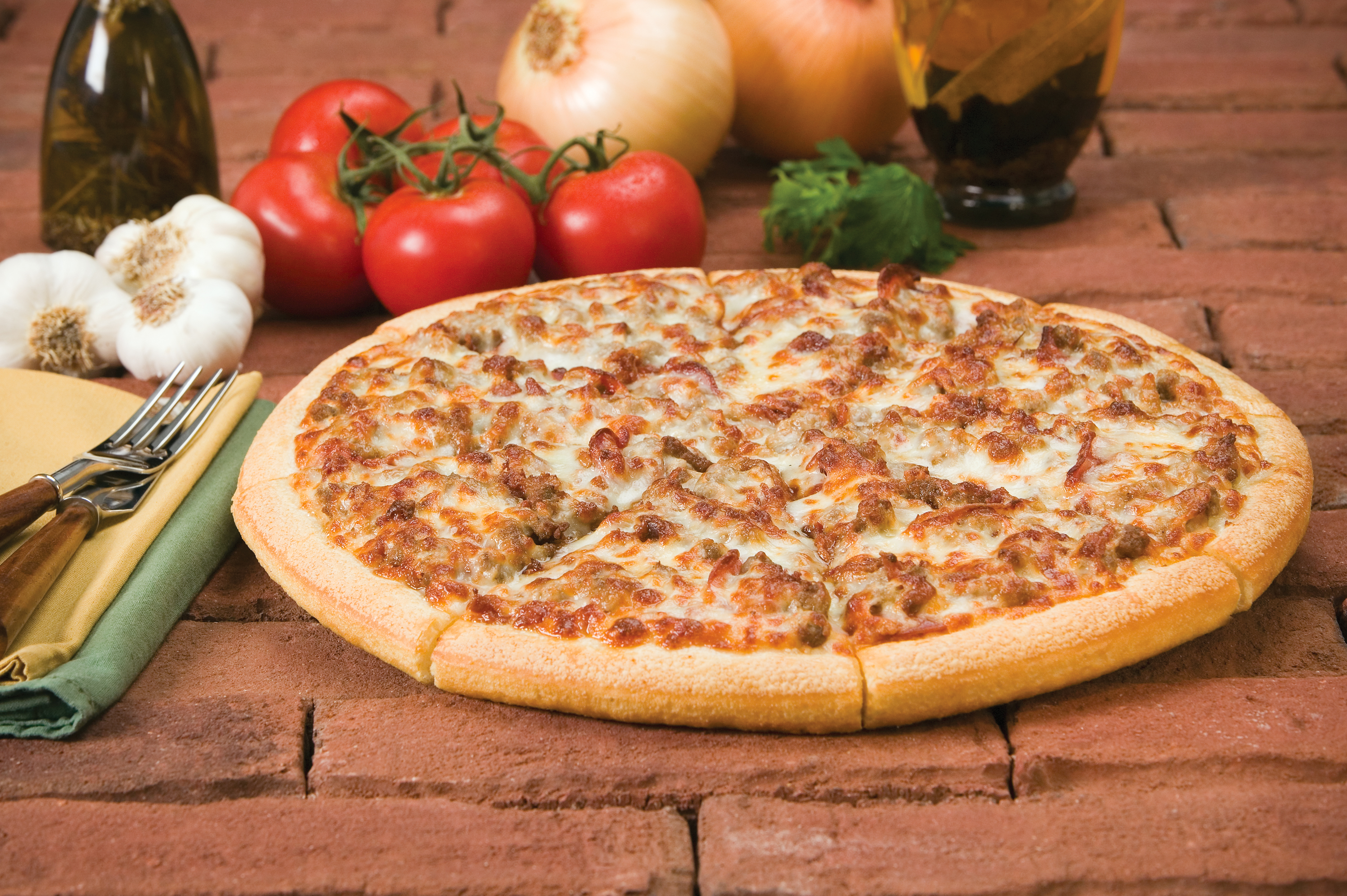 Order Godfather's Large Sausage Take N Bake Pizza food online from Huck store, Owensboro on bringmethat.com