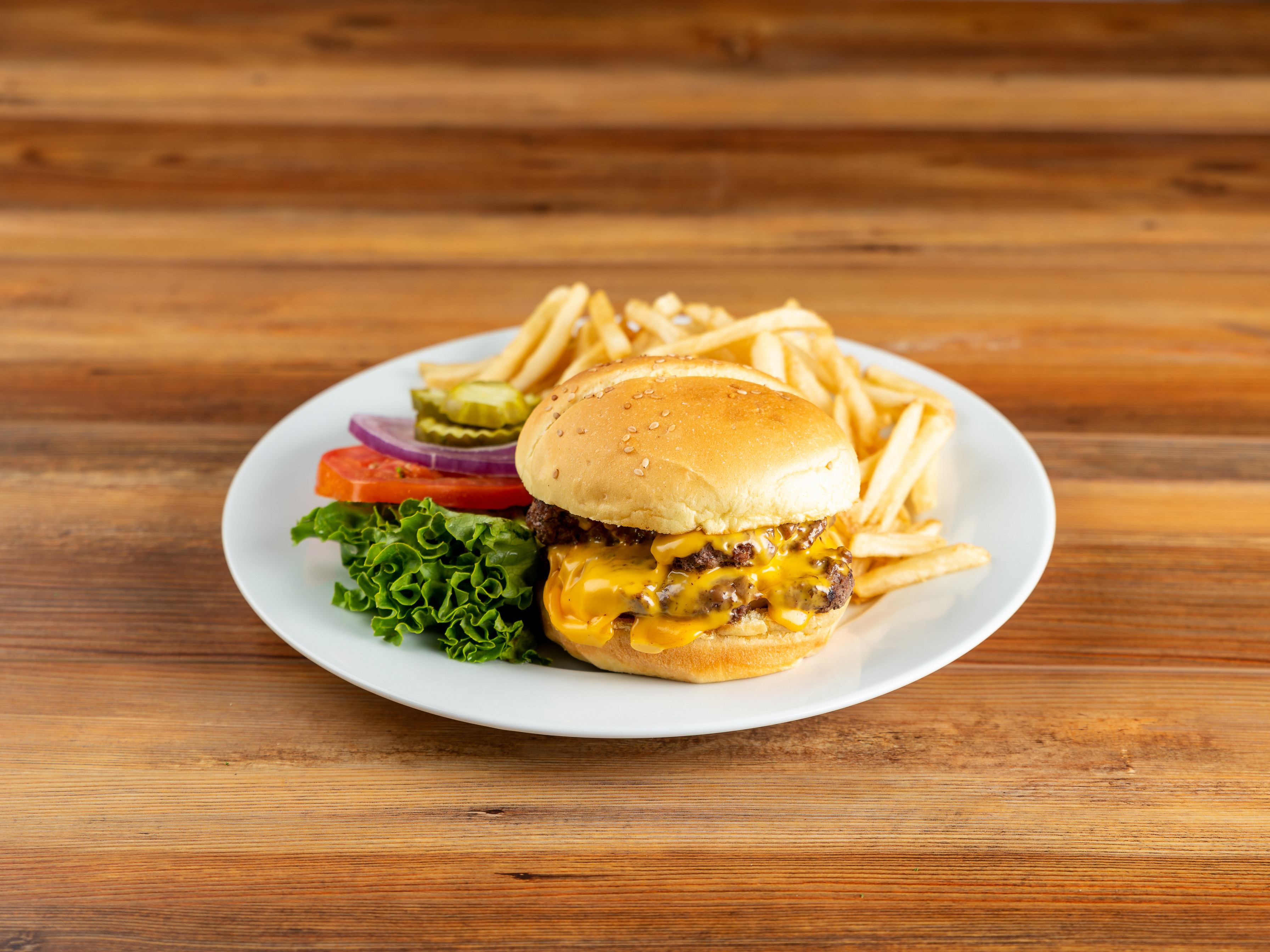 Order All-American Burger food online from CJ Mugg's store, Webster Groves on bringmethat.com