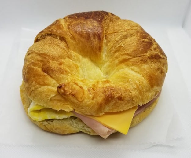 Order Ham, Egg, & Cheese Croissant food online from Donut Palace store, Fort Oglethorpe on bringmethat.com