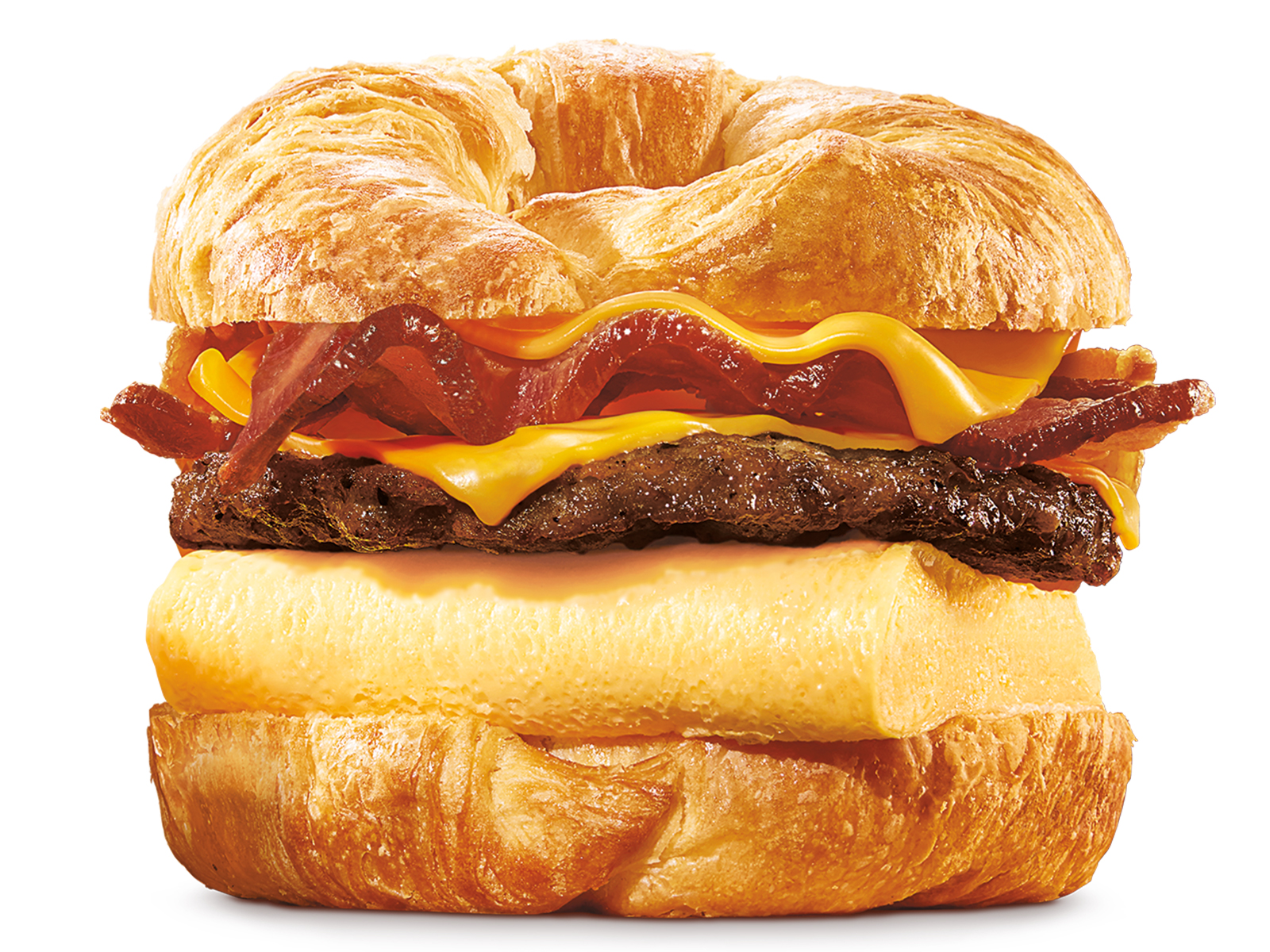 Order King (DOUBLE) CROISSAN'WICH® food online from Burger King store, Streamwood on bringmethat.com