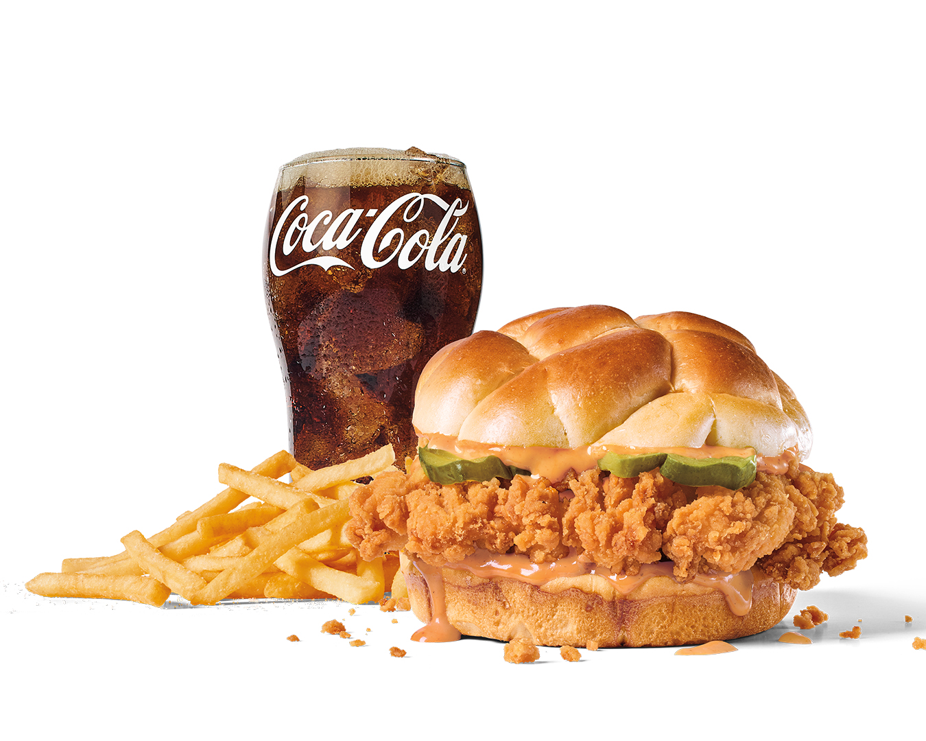 Order Large Cluck Sandwich Combo food online from Jack In The Box store, Crosby on bringmethat.com