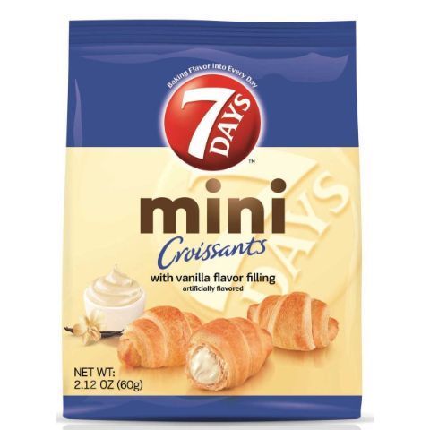 Order 7 DAYS Mini Croissant Vanilla 2.12oz food online from 7-Eleven store, San Juan Capistrano on bringmethat.com