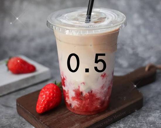 Order Strawberry Latte food online from 0.5 Zero Point Five store, Alhambra on bringmethat.com