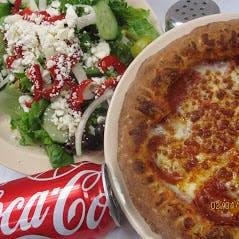 Order Pizza, Small Salad & Can Drink Lunch Combo - Lunch food online from Pizza Parlor store, Pearland on bringmethat.com