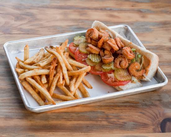 Order Authentic Nawlins’ Po’ Boys with Fried Shrimp, Pulled Pork, Smoked Brisket, or Fried Crawfish food online from Bayouq store, Roswell on bringmethat.com