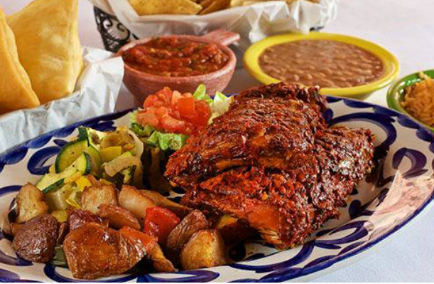 Order Famous Red Chile Ribs food online from El Pinto Restaurant store, Albuquerque on bringmethat.com