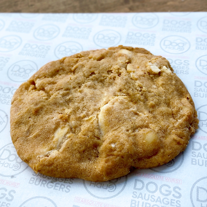 Order White Chocolate Macadamia Cookie food online from Dog Haus store, Canoga Park on bringmethat.com