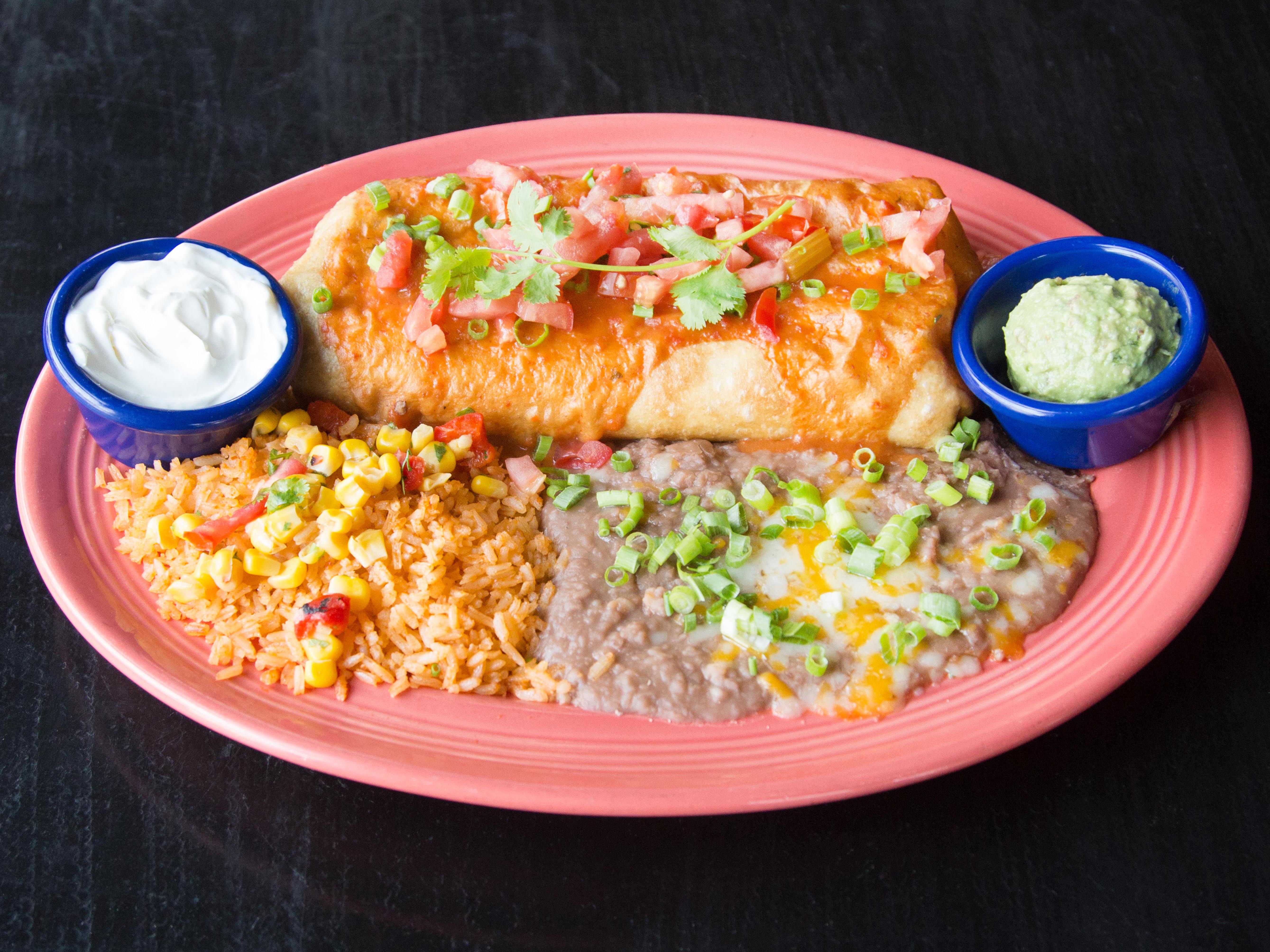 Order El Classico Chimi Dinner food online from Cisco Mexican store, Thousand Oaks on bringmethat.com