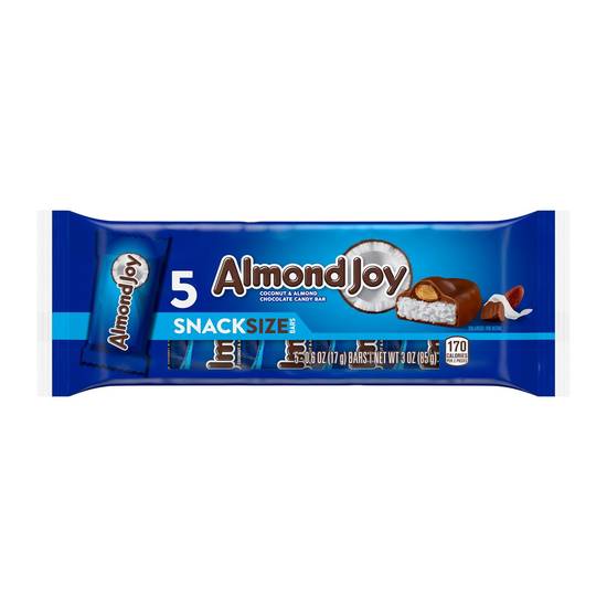 Order Almond Joy Coconut & Almond Chocolate Snack Size Candy, 0.6 OZ Bars, 5 CT food online from Cvs store, MONTEZUMA on bringmethat.com