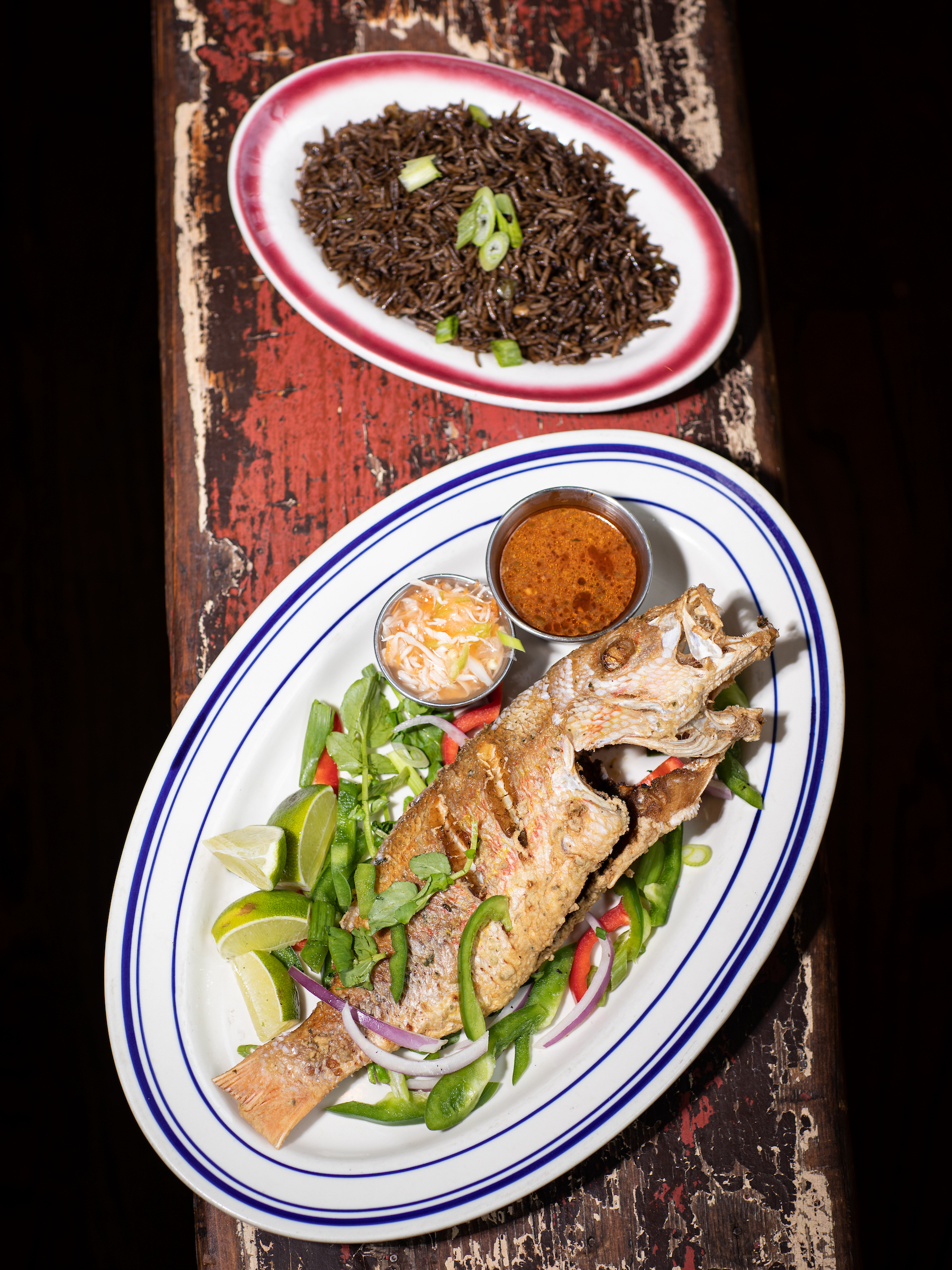 Order Pwason (Whole Snapper) food online from Grandchamps store, Brooklyn on bringmethat.com