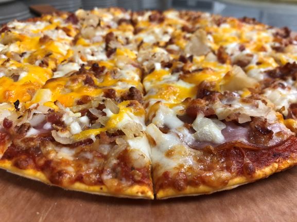 Order 9" Pork 'N Kraut food online from Broadway Bar & Pizza store, Rochester on bringmethat.com