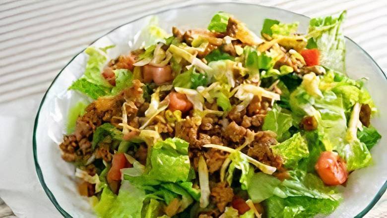 Order Taco Salad food online from Pizza Express store, Chester on bringmethat.com