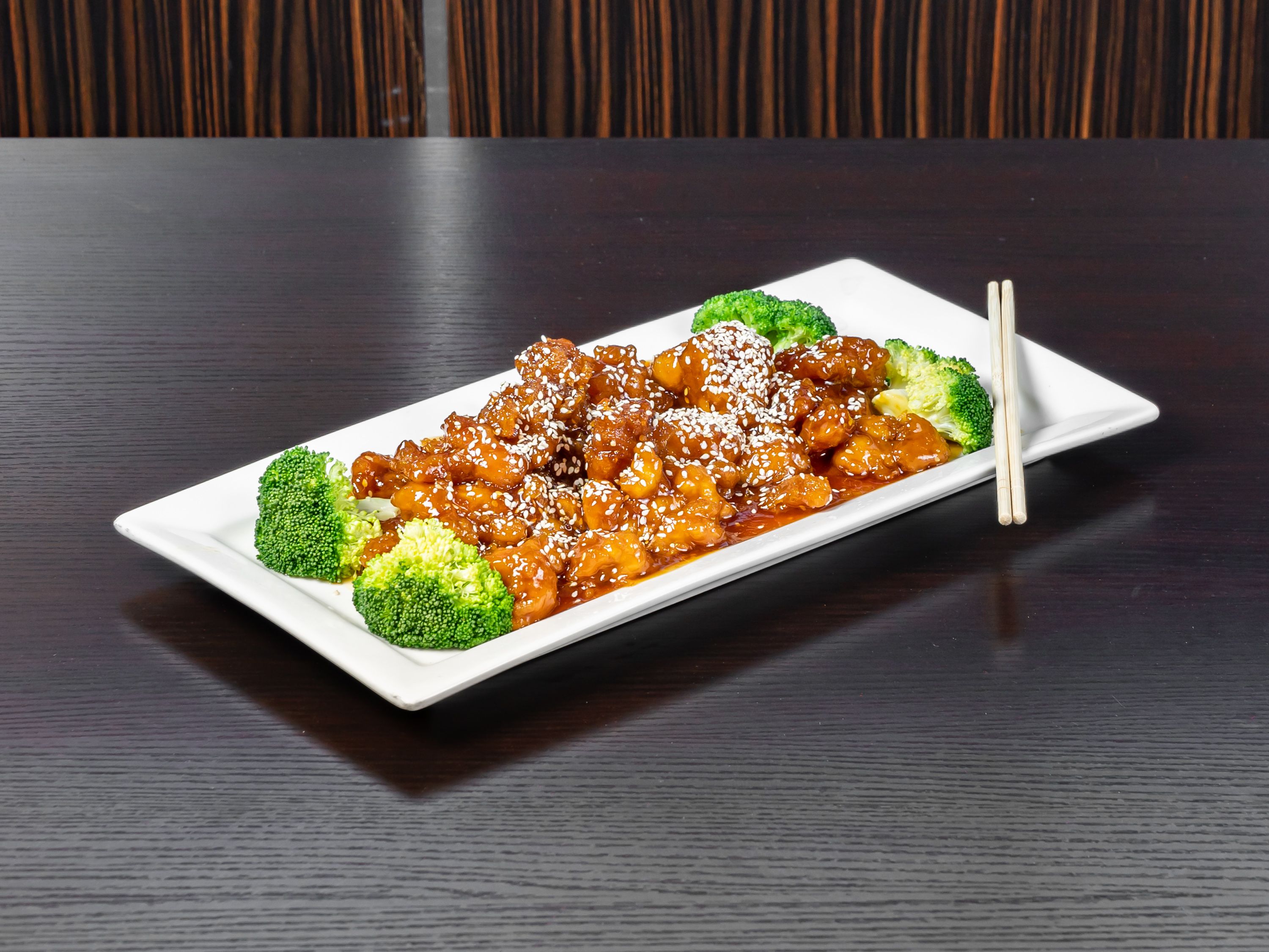 Order C5. Sesame Chicken food online from China King Supper Buffet store, Dallas on bringmethat.com