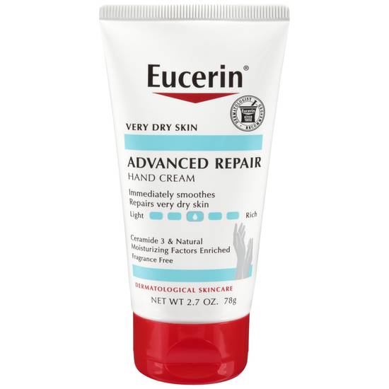 Order Eucerin Advanced Repair Hand Cream, Fast Absorbing Hand Lotion, Use After Hand Washing, 2.7 OZ food online from Cvs store, LANCASTER on bringmethat.com