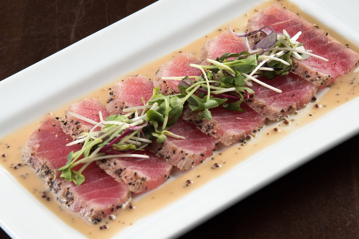 Order SEARED TUNA* food online from Ra Sushi store, Chino Hills on bringmethat.com