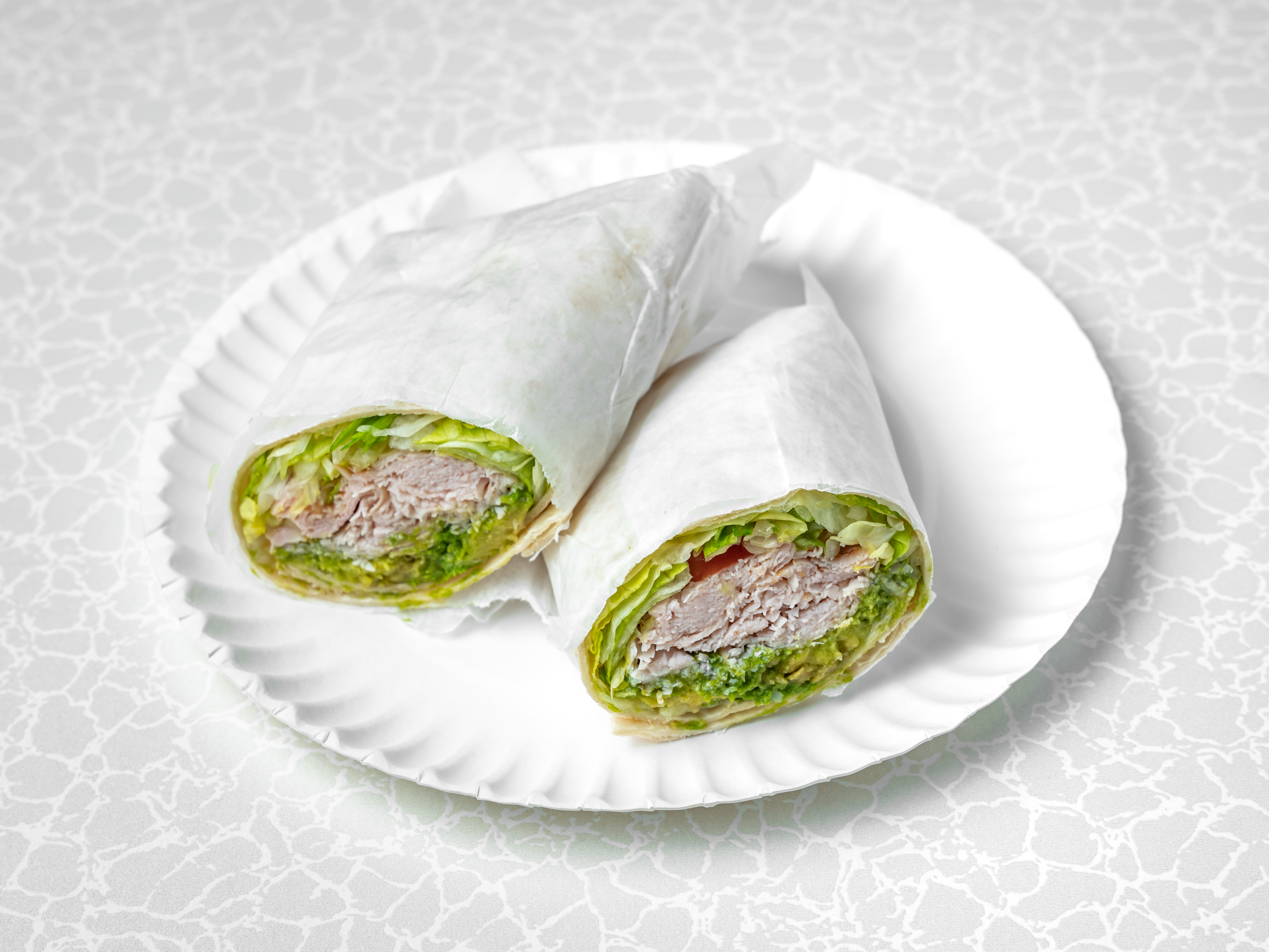 Order Peppered Turkey Wrap food online from Sandwich express store, Plainview on bringmethat.com