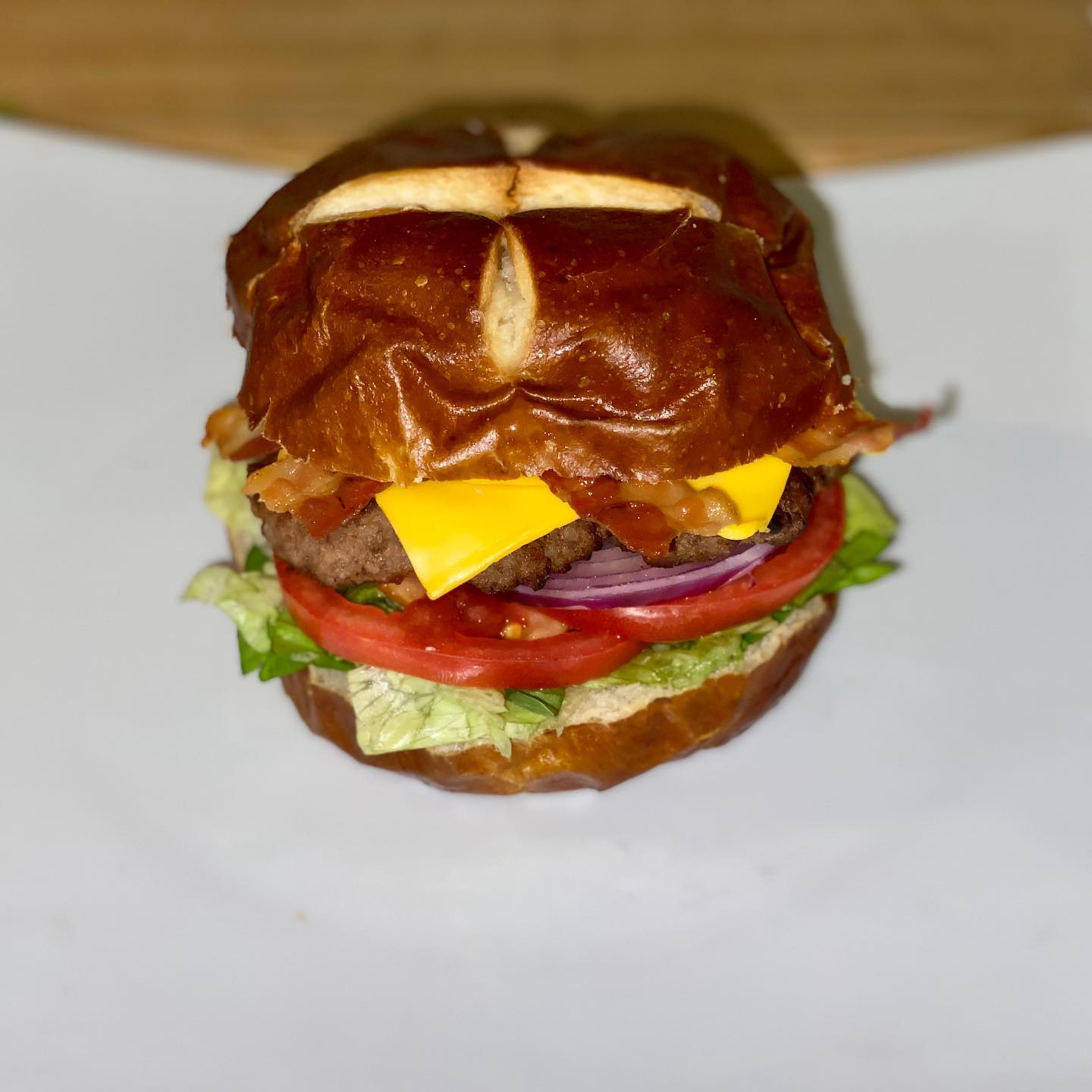 Order Bacon Cheese Burger food online from Pineapple Xpressed Cafe store, McHenry on bringmethat.com