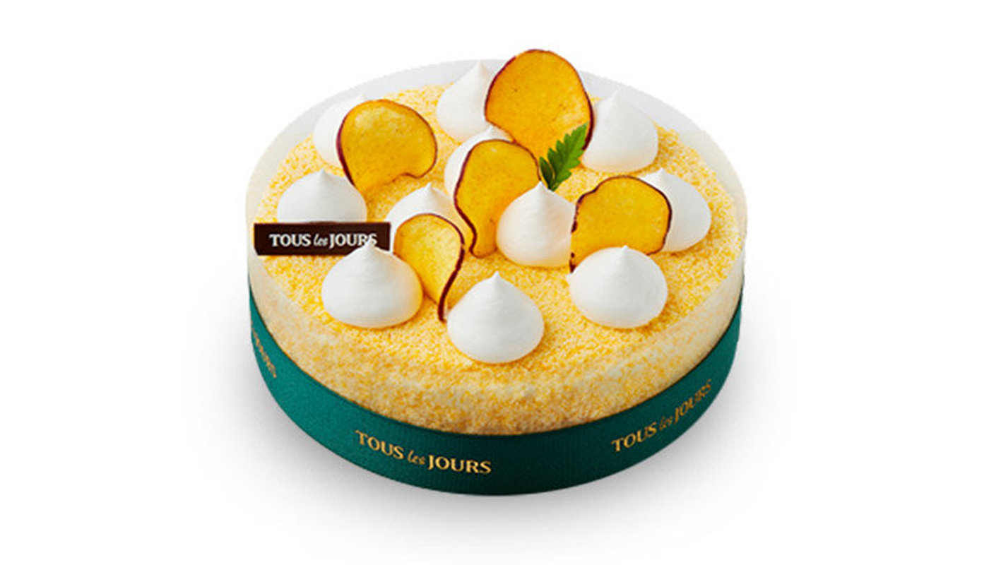 Order 8" Sweet Potato Mousse Cake food online from Tous Les Jours store, Carrollton on bringmethat.com