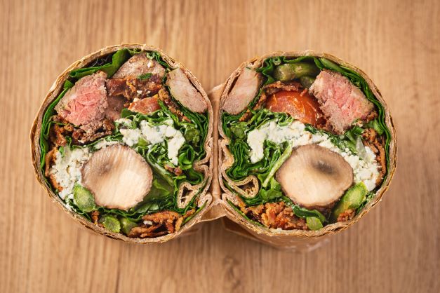 Order Steak-Out Wrap food online from Simply Salad store, Los Angeles on bringmethat.com