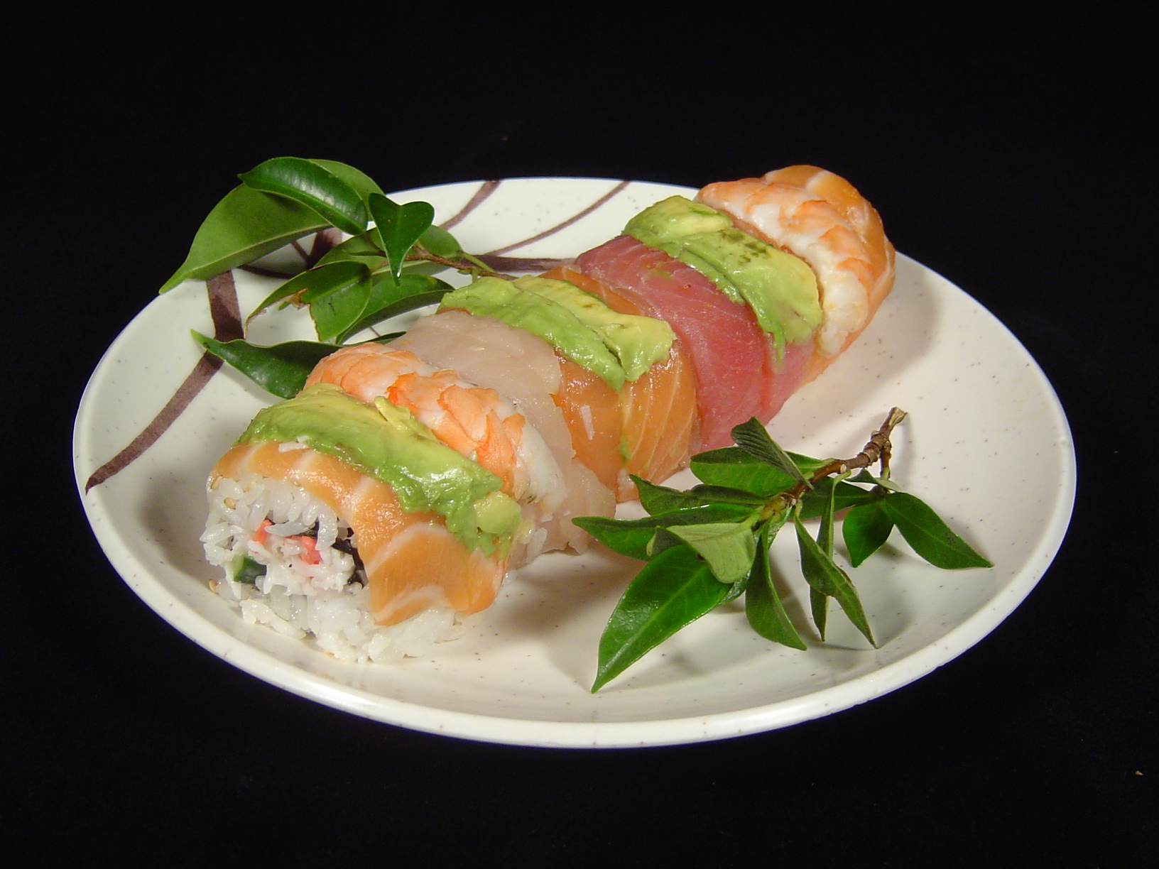 Order Rainbow Roll food online from California Roll Factory store, Los Angeles on bringmethat.com