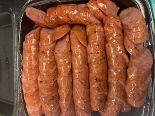 Order Half Pound Regular Sausage food online from 2 Guys 1 Pit Bbq & Catering store, Tomball on bringmethat.com