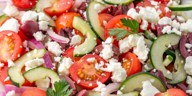 Order Greek Salad food online from Roma Pizza store, Brooklyn on bringmethat.com