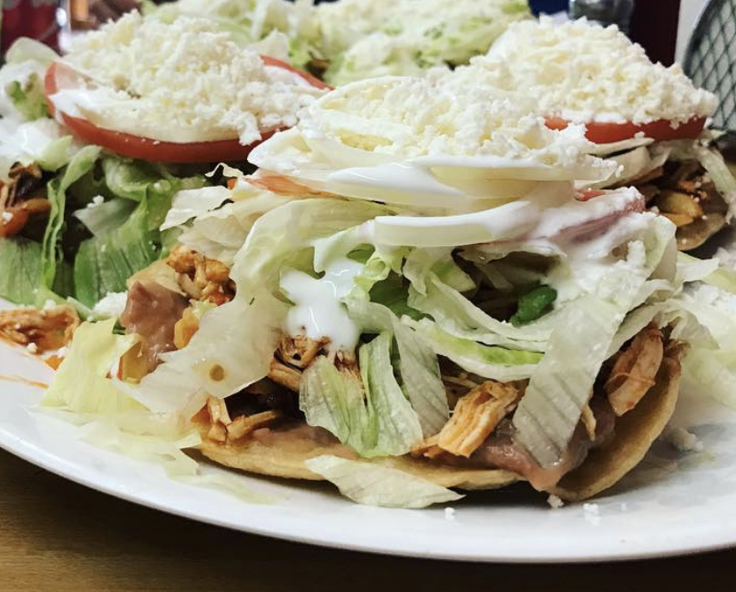Order Tostadas con Carne with Meat food online from Super Taco store, Brooklyn on bringmethat.com