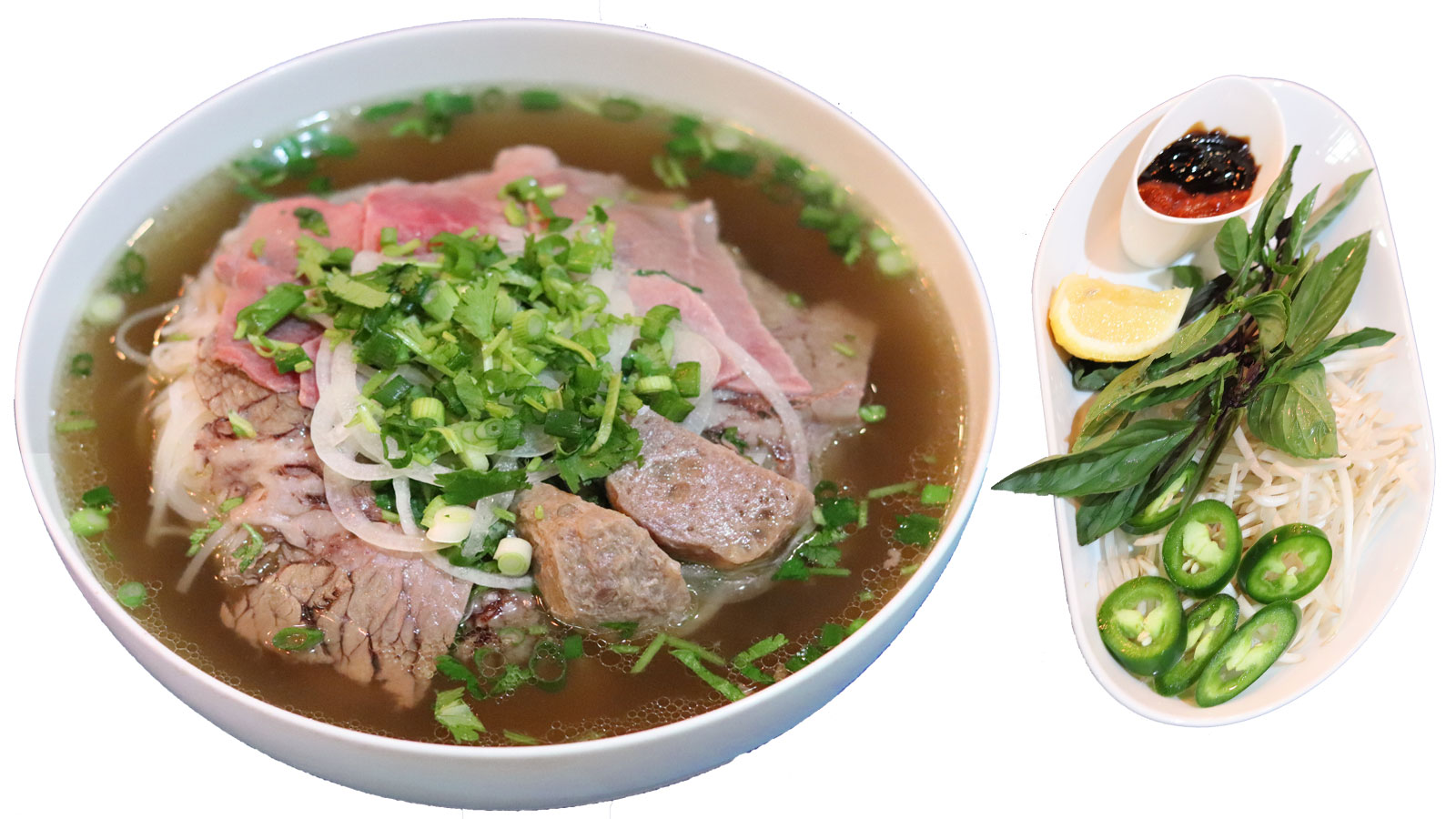 Order Pho with Beef food online from Pho Fresh Alley & Boba Tea store, Tempe on bringmethat.com