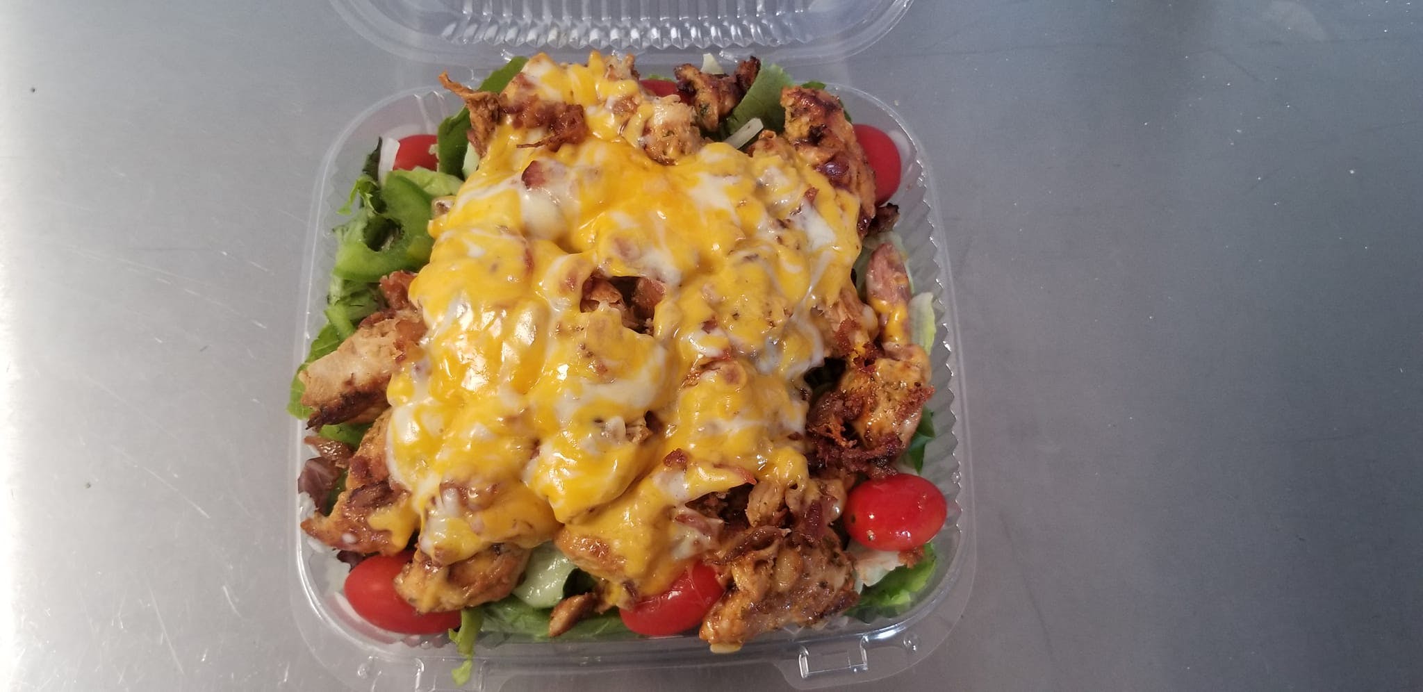 Order Chicken Cheddar BLT Salad - Salad food online from Boston Road Pizza store, Springfield on bringmethat.com