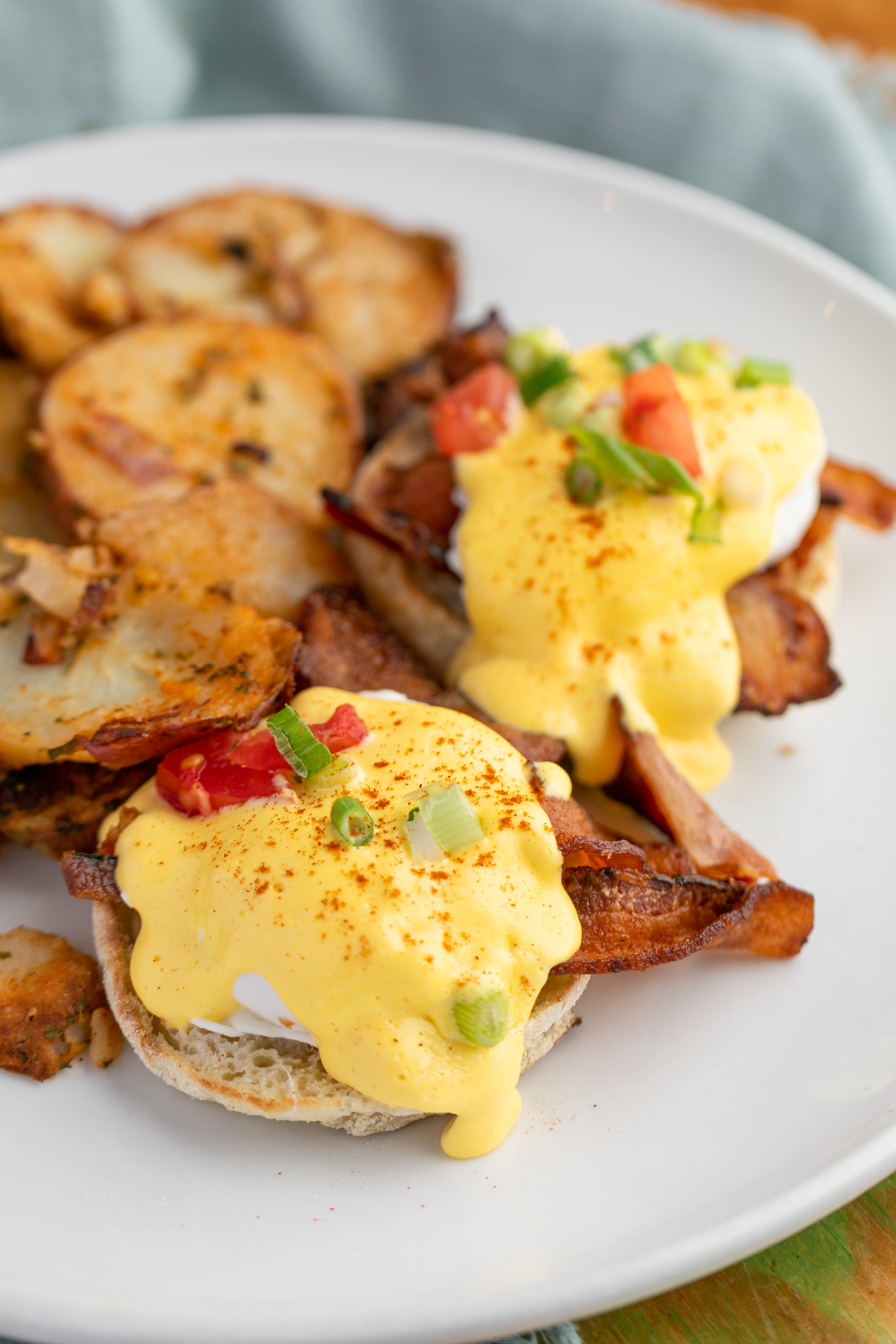 Order Eggs Benedict food online from Swamis Cafe store, Solana Beach on bringmethat.com